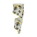 Bumblebee Royal Wired Ribbon by RG Ribbon  2.5" x 10 Yards, Spring Summer Wreath Ribbon,  Craft Supplies
