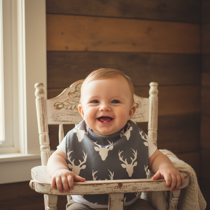 Camo and Buck Woodland Bibs - DBC Baby Bedding Co