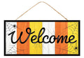Candy Corn Welcome Sign 12.5 Long by 6.0 High. Wreath Attachment, Embellishment , DIY Wreath Supply