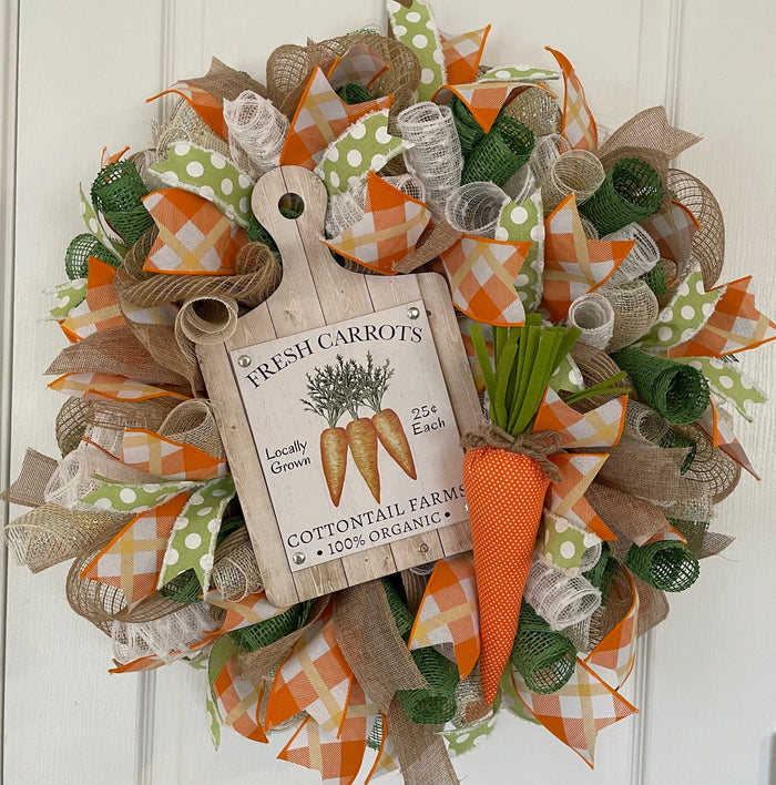 Carrot Farm Door Wreath