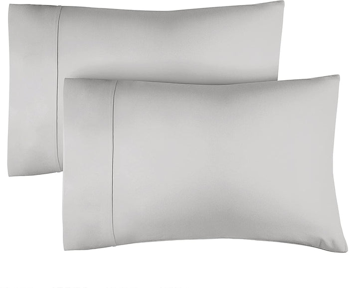Cotton 400 Thread Count 2 Pillowcase Set - Light Grey