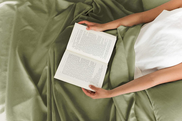 Cotton 400 Thread Count 4 Piece Deep Pocket Sheet Set - Sage Green