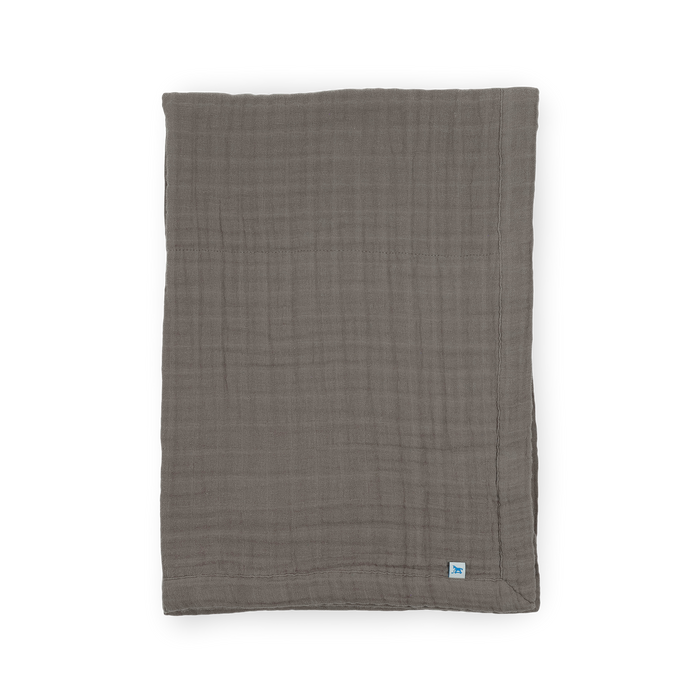 Cotton Muslin Baby Quilt - Mocha
