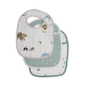 Cotton Muslin Classic Bib 3 Pack - Party Animals