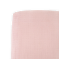 Cotton Muslin Crib Sheet - Light Pink