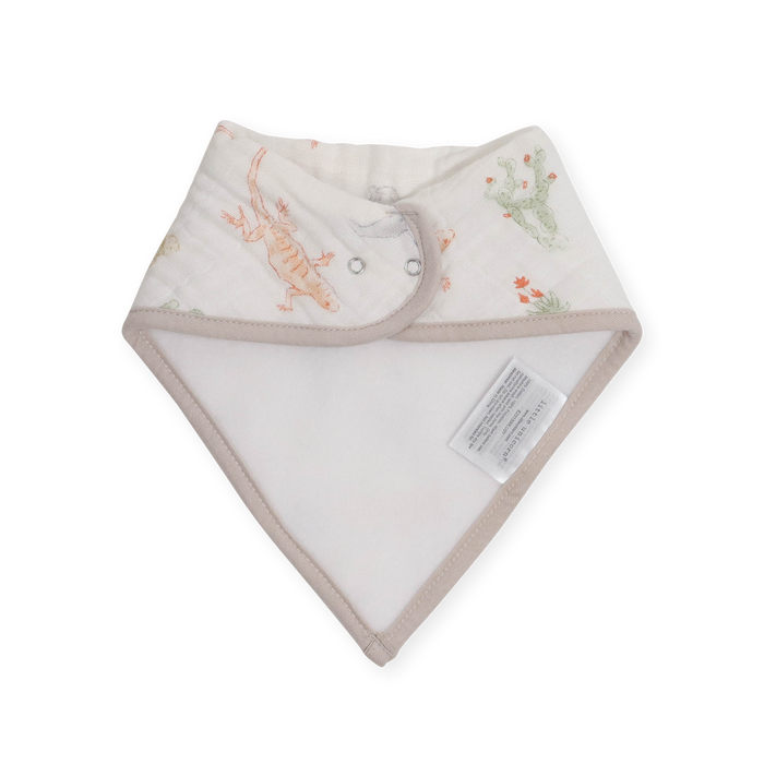 Cotton Muslin + Fleece Bandana Bib 4 Pack - Adobe Checker