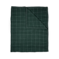 Cotton Muslin Quilted Throw - Evergreen Plaid