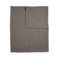 Cotton Muslin Quilted Throw - Mocha