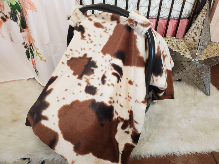Girl Crib Bedding- Cow Minky Baby Bedding Ranch Collection - DBC Baby Bedding Co