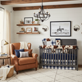 Navy Check Cowhide Navy Sheet Lifestyle