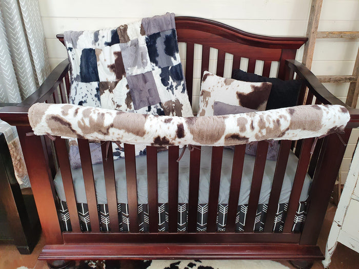 Boy Crib Bedding - Calf Minky and Cow Minky Ranch Collection - DBC Baby Bedding Co