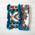 Cream Aztec and Brownie Calf Minky Western Lovey - DBC Baby Bedding Co