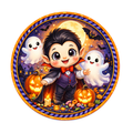 Cute Vampire Halloween Sign 10" Wreath Sign, Home Decor, The Ritzy Cactus