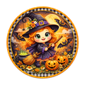 Cute Witch Halloween Sign 10" Wreath Sign, Home Decor, The Ritzy Cactus