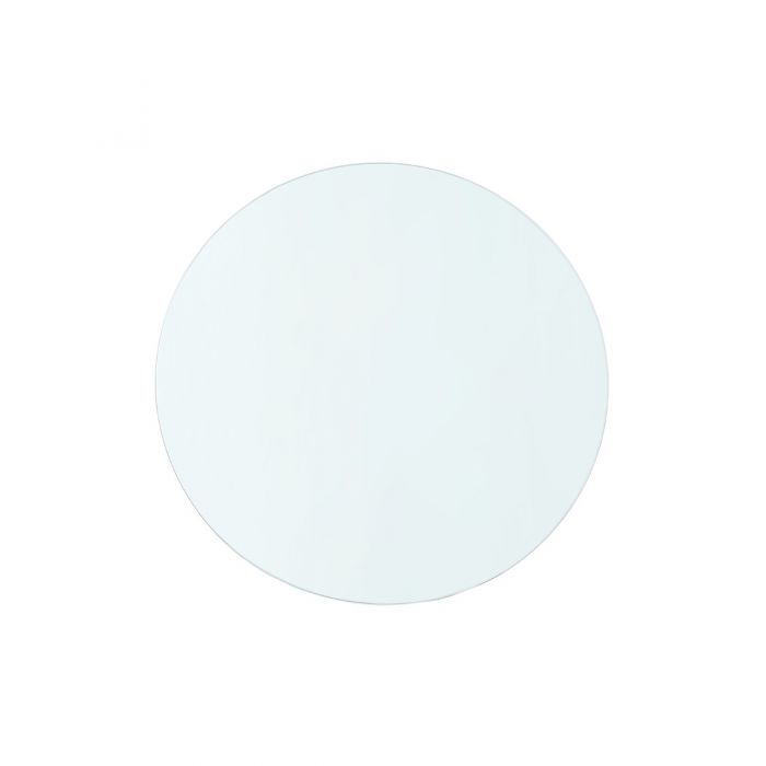 DAKOTA 1-DRAWER ROUND SIDE TABLE GLASS TOP - CLEAR