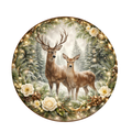 Deer Winter Scene 10 Inch Wreath Sign, Metal Wreath Sign, Home Decor, DIY, The Ritzy Cactus