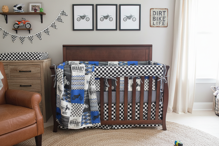 Blue Motocross Nursery - No Bumper