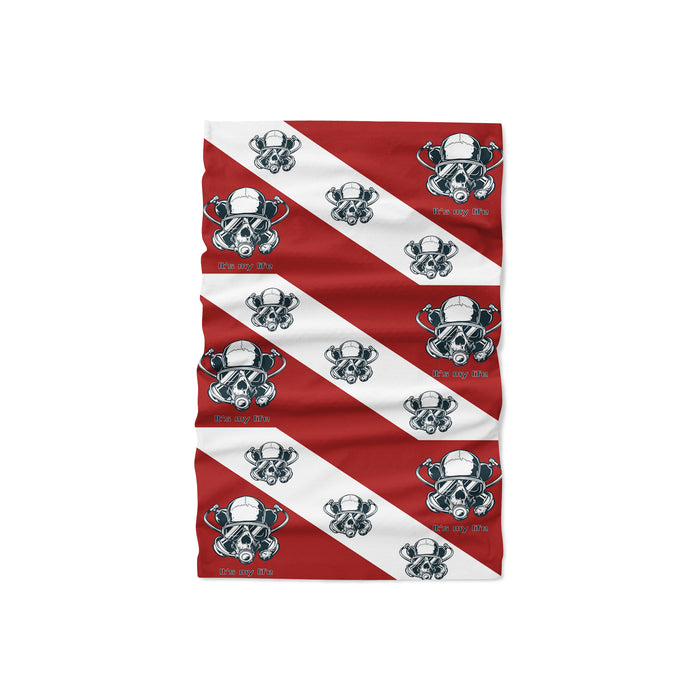 Diver Down Flag UV Protection Neck Gaiter, Headband, Scarf - Apedes Flags And Banners