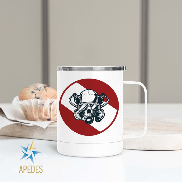 Diver Skull Stainless Steel Travel Mug 13 OZ - Apedes Flags And Banners