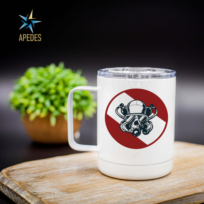 Diver Skull Stainless Steel Travel Mug 13 OZ - Apedes Flags And Banners