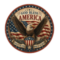 Eagle God Bless America 10" Wreath Sign, Home Decor, The Ritzy Cactus