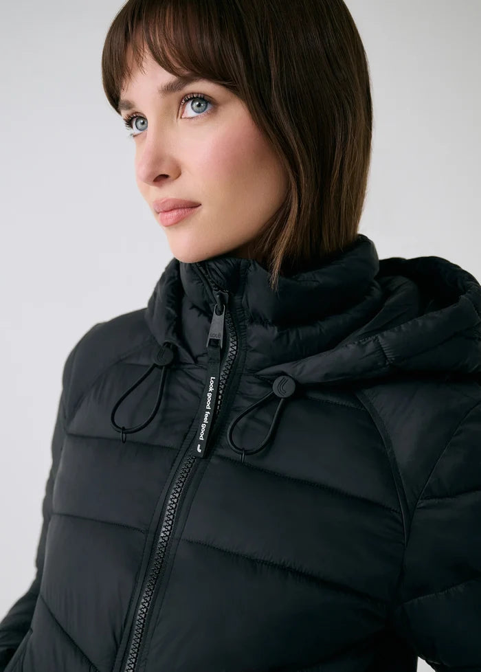 Eli Synth Down Bomber Jacket - Black