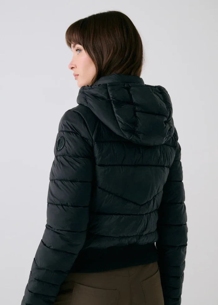 Eli Synth Down Bomber Jacket - Black