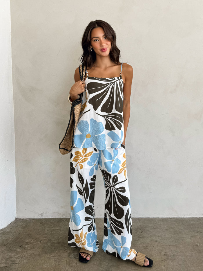 Etra Floral Wide Leg Pants - Final Sale - Stitch And Feather