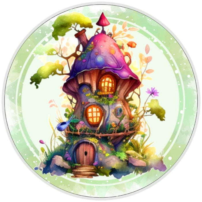 Fairy Cottage Sign, Wreath Sign, Summer Spring Sign, Home Decor