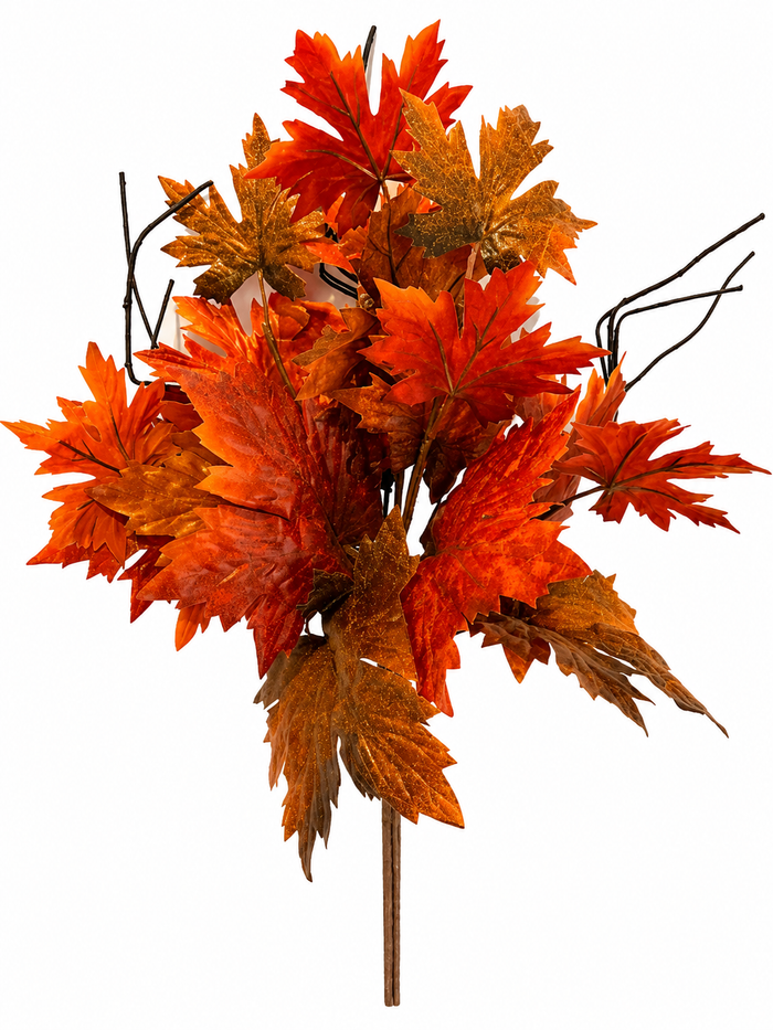 Fall Maple Leaf 22 Inch Spray| Fall Stem Embellishment | DIY Wreath Supply