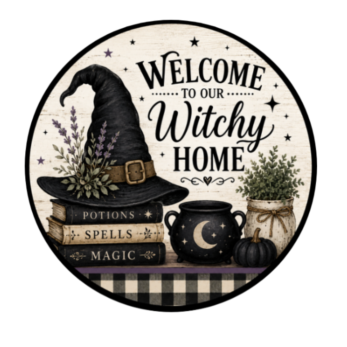 Farmhouse Halloween  10" Wreath Sign, Home Decor, The Ritzy Cactus