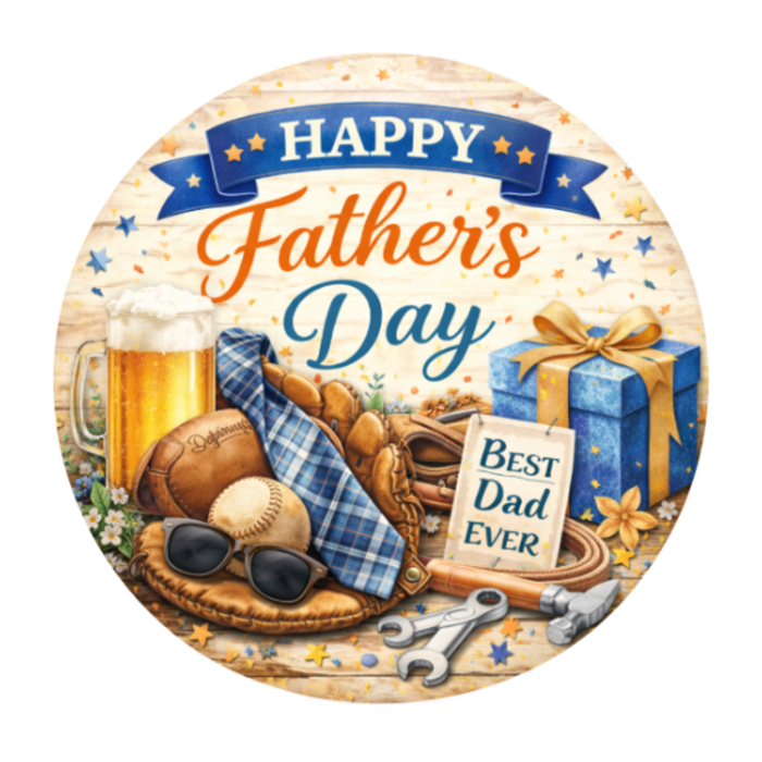 Father's Day 10" Wreath Sign, Home Decor, The Ritzy Cactus