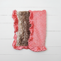 Fawn Minky and Coral Woodland Lovey - DBC Baby Bedding Co
