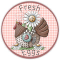 Fresh Eggs Country Chicken Sign, Wreath Sign, Home Decor