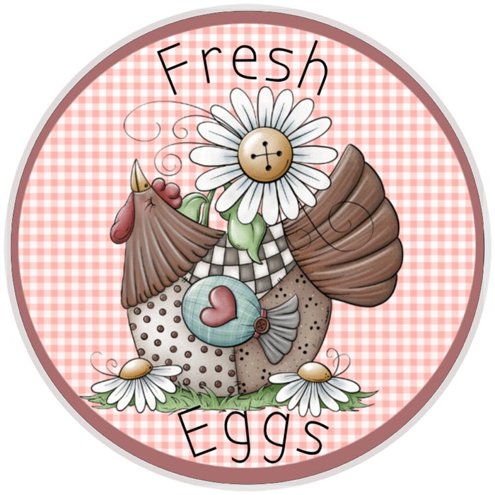 Fresh Eggs Country Chicken Sign, Wreath Sign, Home Decor