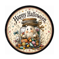 Ghost In a Jar Halloween Sign 10" Wreath Sign, Home Decor, The Ritzy Cactus