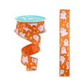 Ghost Moon Stars Halloween Wired Ribbon by RG Ribbon – 1.5" x 10 Yards, Wreath Supplies
