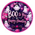 Ghosties Boo To You Halloween 10" Wreath Sign, Home Decor, The Ritzy Cactus