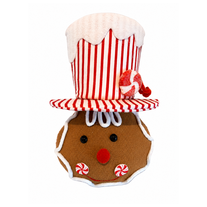 Gingerbread Peppermint Top Hat Attachment, DIY Supplies, Wreath Attachment
