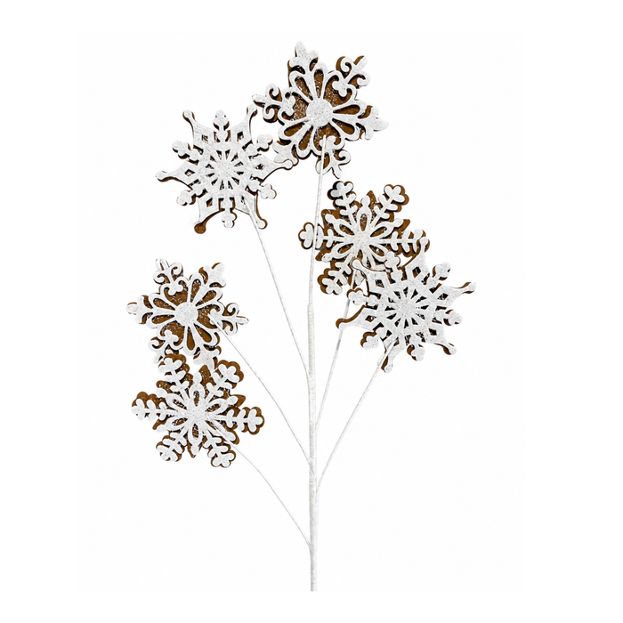 Gingerbread Snowflake Spray 28"  Holiday Embellishment