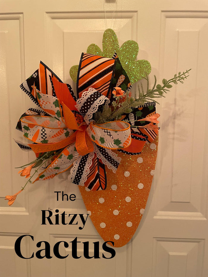 Glitter Carrot Door Decoration
