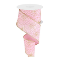 Glitter Dots On Royal Burlap Wired Ribbon by RG Ribbon 2.5" x 10 Yards, Wreath Ribbon, Craft Supplies