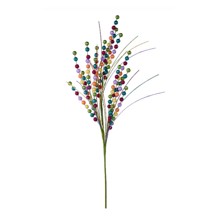 Glitter Multi Color Bead Fishline Spray| Wreath Stem Embellishment | DIY Wreath Supply