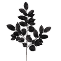 Glitter Salal Spray| Black Halloween Stem Embellishment | DIY Wreath Supply