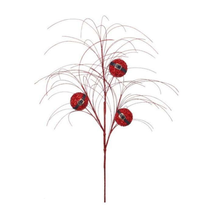 Glitter Santa Ball Spray| Wreath Stem Embellishment | DIY Wreath Supply