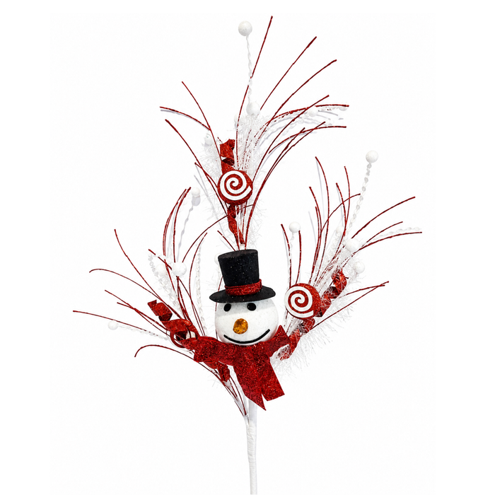 Glitter Snowman Spray 31"  Holiday Embellishment
