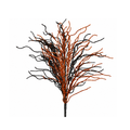 Glitter Web Spray| Orange Black Halloween Stem Embellishment | DIY Wreath Supply