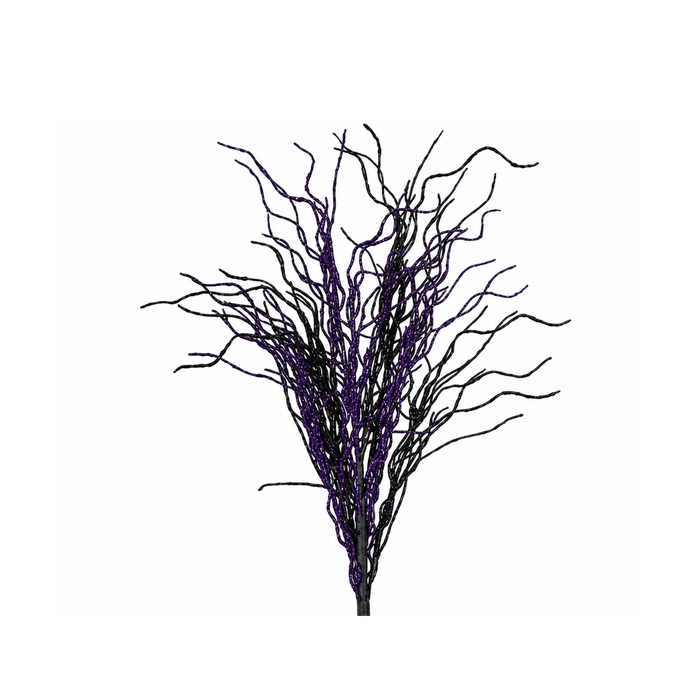 Glitter Web Spray| Purple Black Halloween Stem Embellishment | DIY Wreath Supply