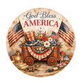 God Bless America Sign 10 inch Wreath Sign, Home Decor, The Ritzy Cactus
