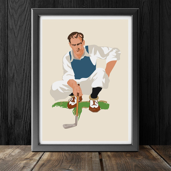 Lining Up A Putt 11 x 14 Print